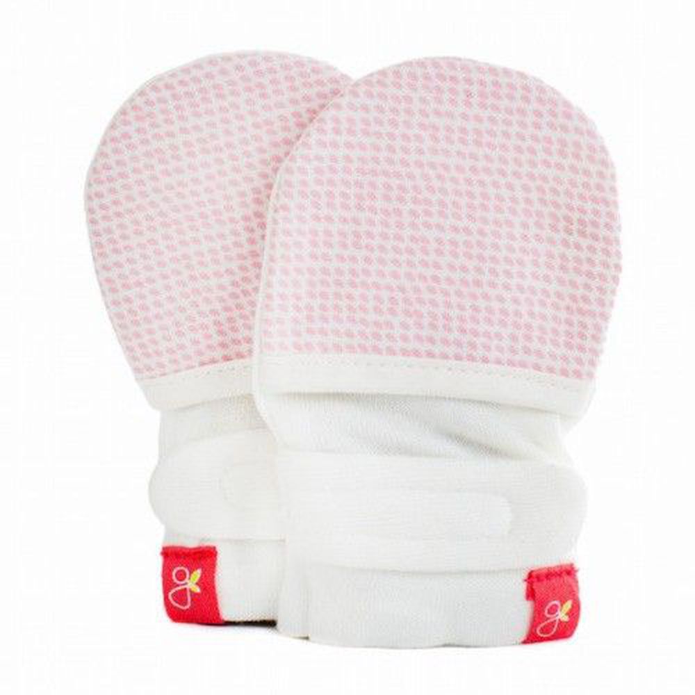 美國 GOUMIKIDS - 有機棉嬰兒手套-粉紅點點