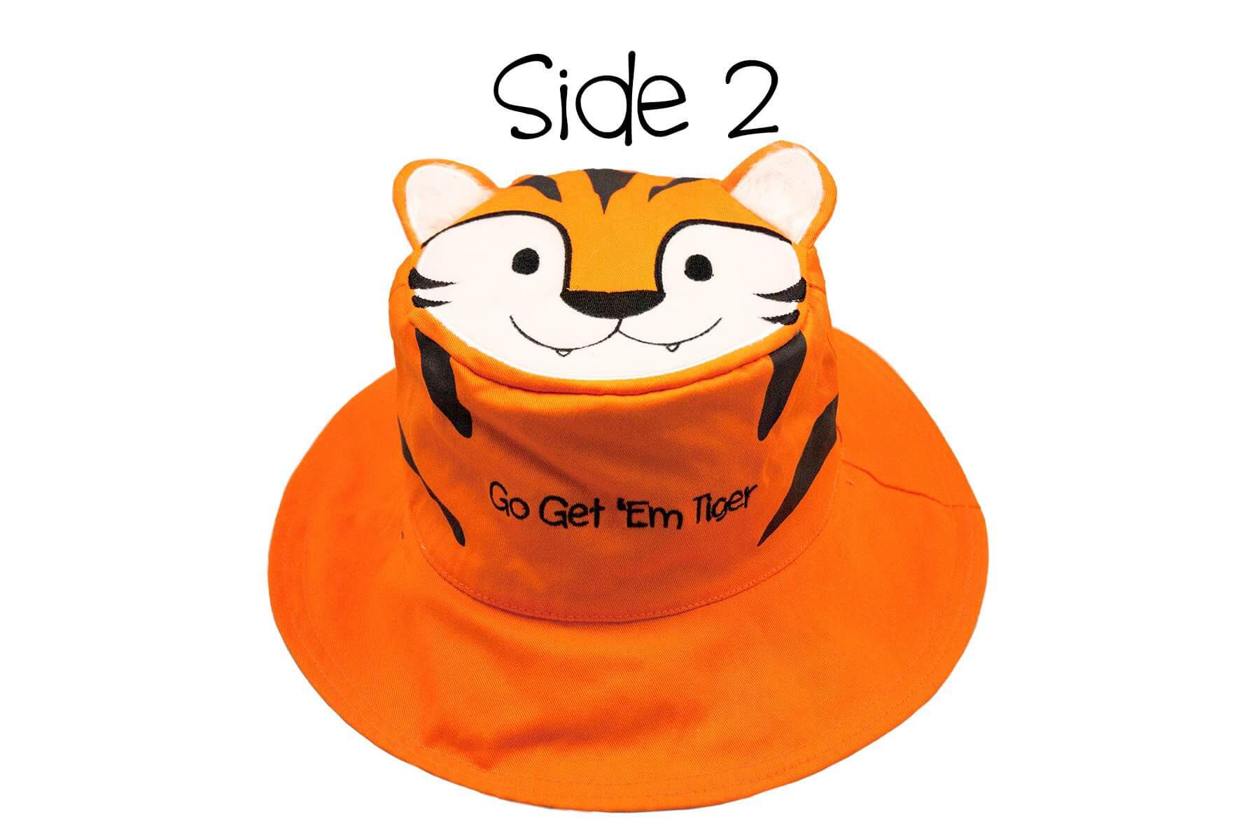 加拿大 flapjackkids - 雙面遮陽帽-犀牛/老虎