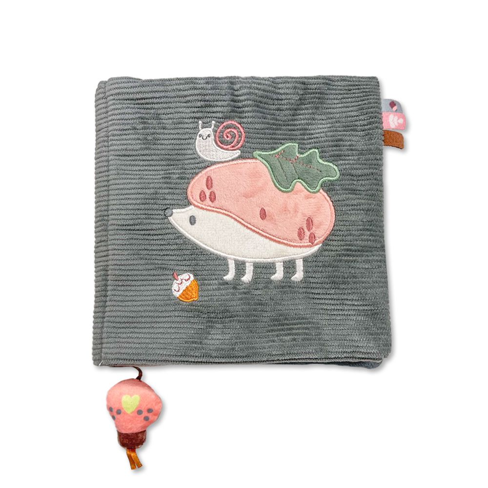 【bimbidreams】柔軟布書 16x16cm(嬰兒布書 寶寶布書 早教布書 五感啟蒙布書 安撫書)-可愛小刺蝟