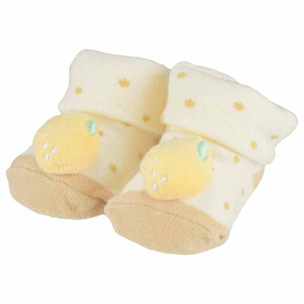 akachan honpo - 附造型裝飾襪-檸檬-黃色 (7～9cm)