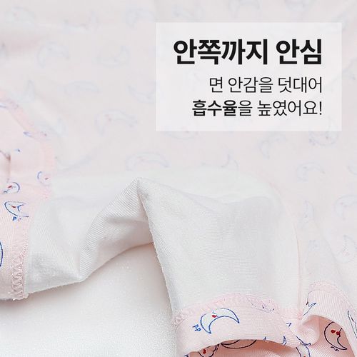 竹纖維抗菌除臭透氣四角褲(女寶)-滿版彎月-淡粉
