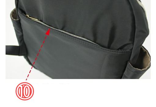 日本 polkapolka - 休閒風 10口袋收納輕量後背包-奶茶棕