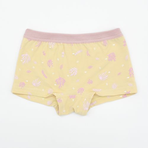 minihope美好的親子生活 - 女童四角褲-自在漫遊的水草(淡黃)-淡黃