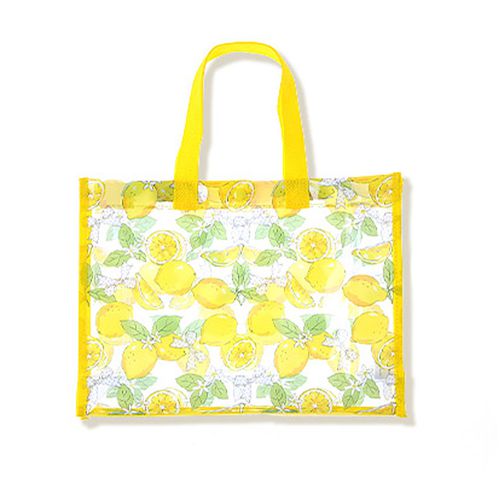 日本 ZOOLAND - 防水PVC手提袋/游泳包-鮮嫩檸檬-黃色 (25x34cm)