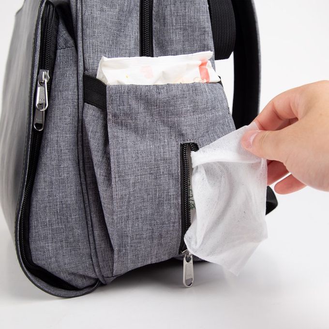 Heine 海恩 - 時尚流行後背包媽媽包 大尺碼媽媽後背包 (WIN-HD17)-黑灰