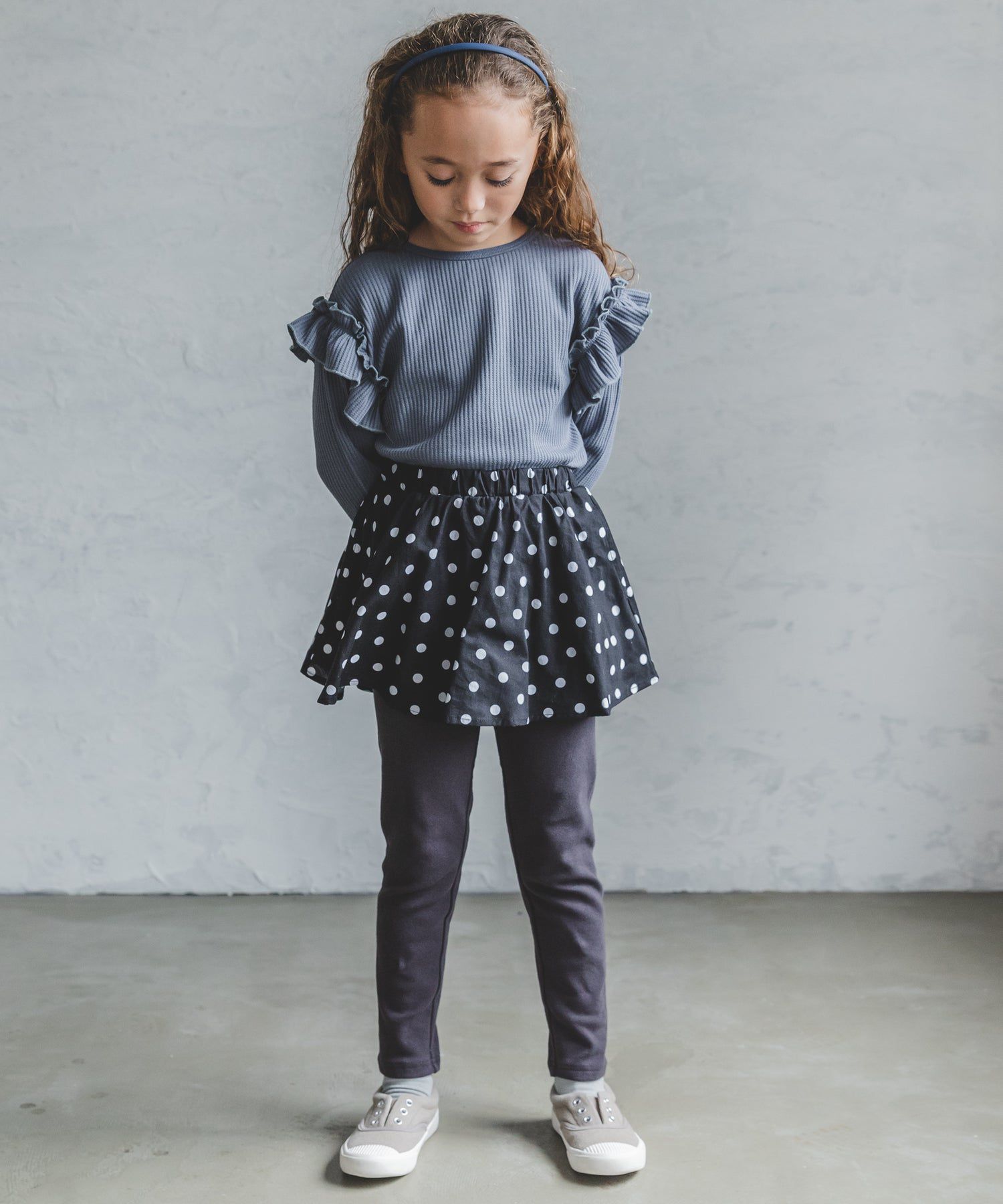 日本 PAIRMANON - 柔軟彈性百搭褲裙-素色-摩卡x灰黑