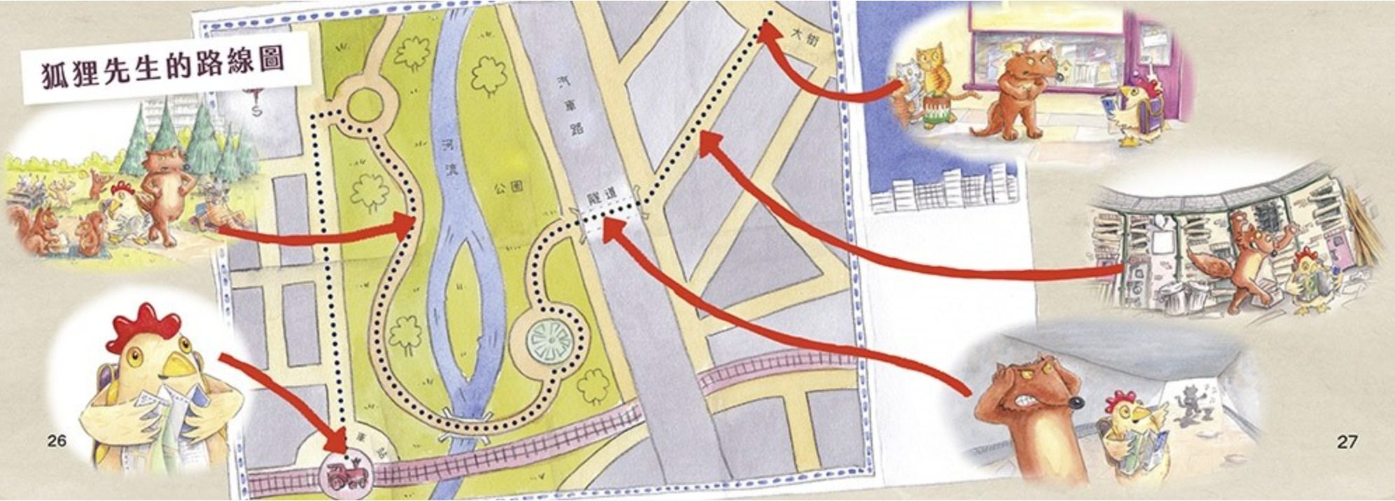 迷路小雞的城市冒險：看地圖和路標好簡單