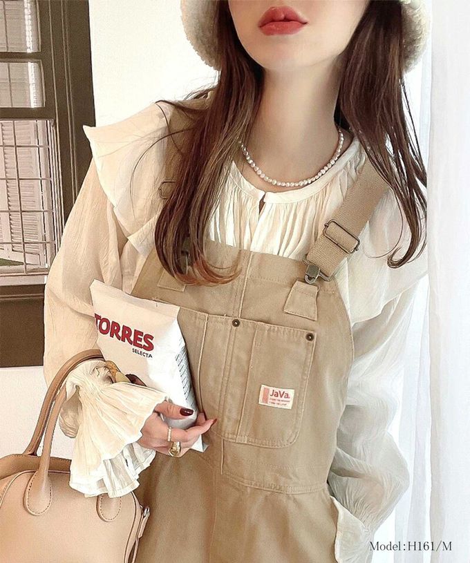 日本 Classical Elf - 美式經典百搭吊帶褲-摩卡