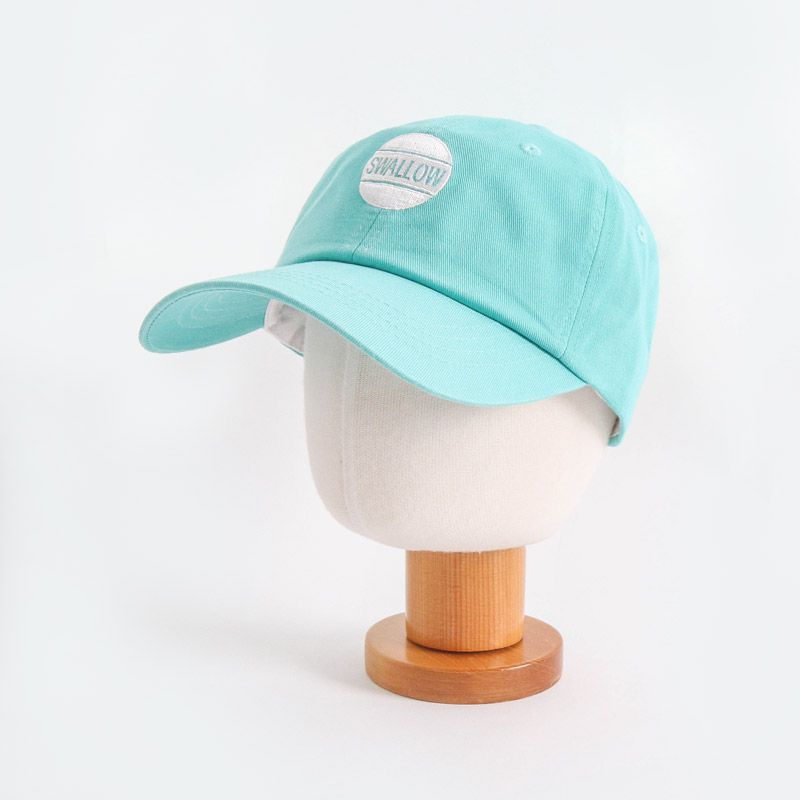 韓國 Babyblee - 字母徽章純色棒球帽-杏 (頭圍：51-55cm)