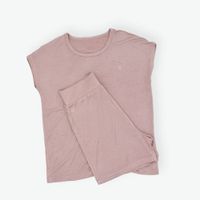 minihope美好的親子生活 - 輕柔感短袖套裝-藕色-藕色
