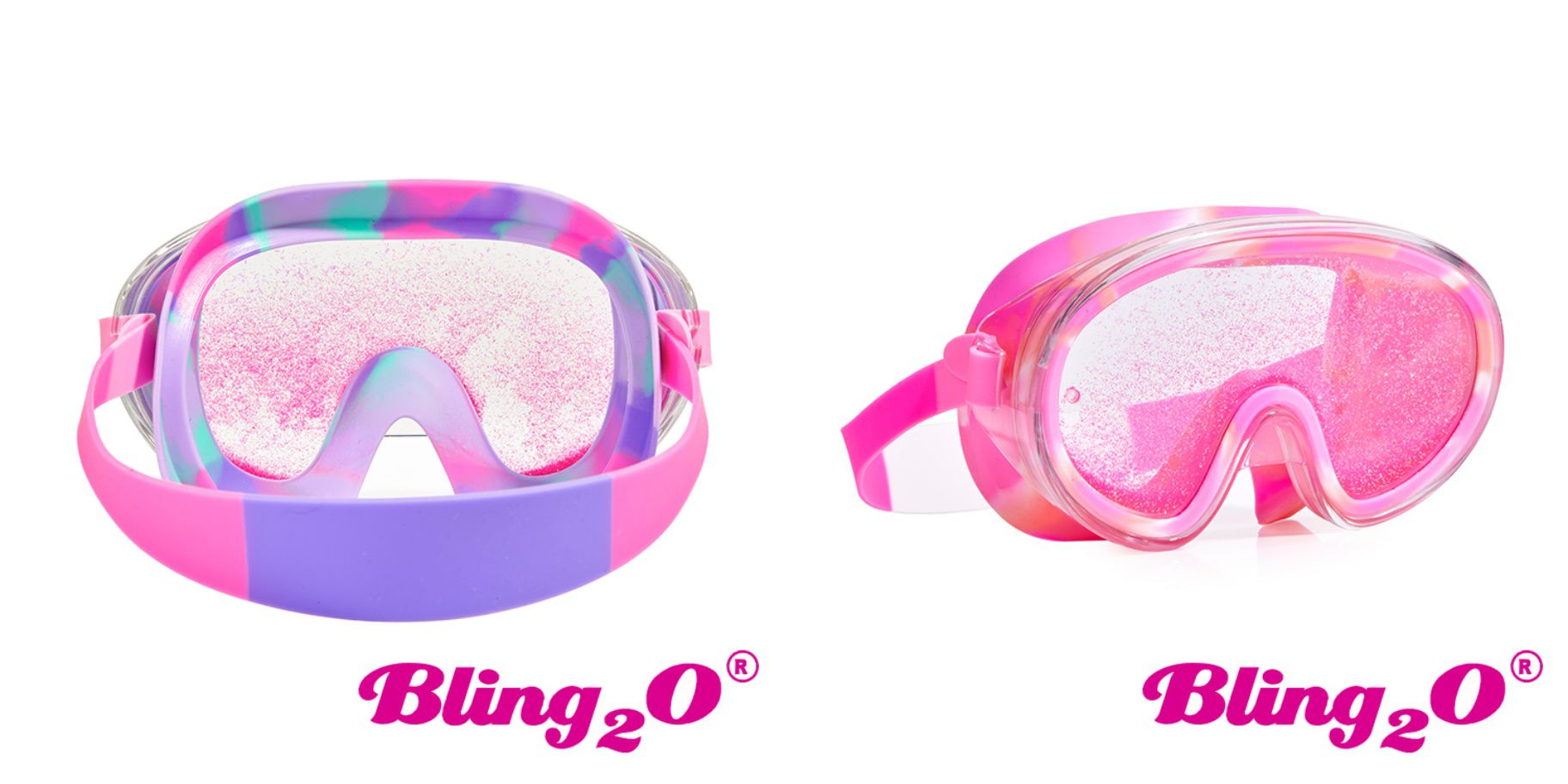 美國Bling2o - 兒童造型泳鏡漸層美人魚系列-藍紫色 (6歲-成人)