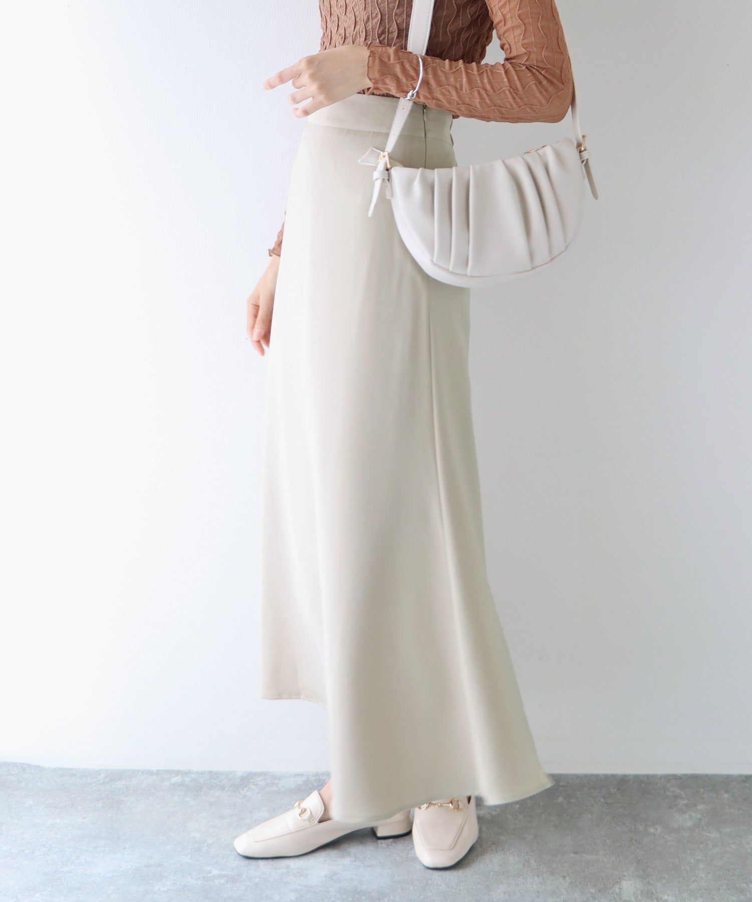 日本 BLUE EAST - [熱銷推薦] 甜美百搭修身剪裁長裙-果綠