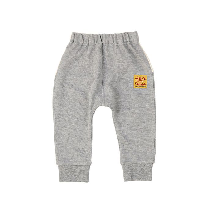 日本 ZOOLAND - 背後療癒熊臉合身長褲-療癒咖哩飯-黑