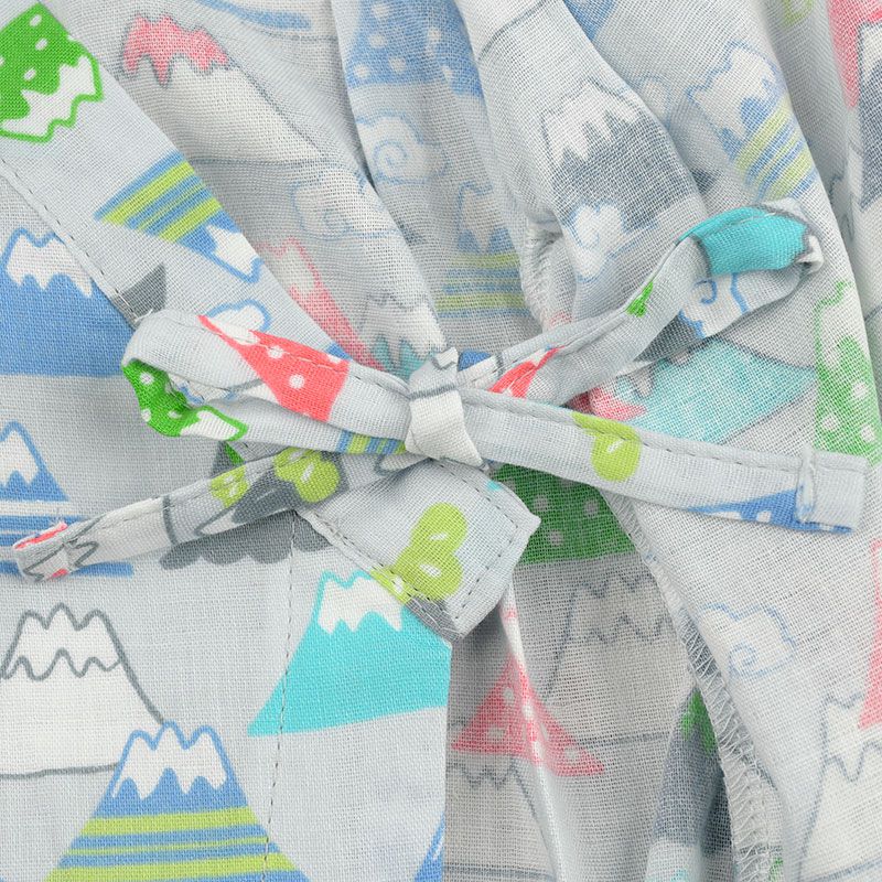 akachan honpo - 甚平包屁衣-富士山-灰色