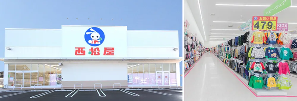 日本西松屋 - 華夫格異素材絲帶長袖上衣-白x藍紫