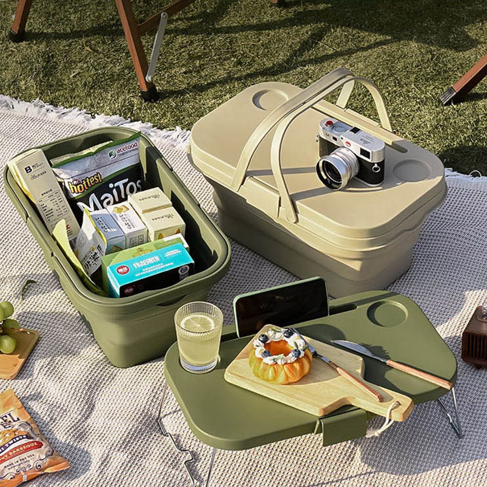 戶外摺疊野餐籃