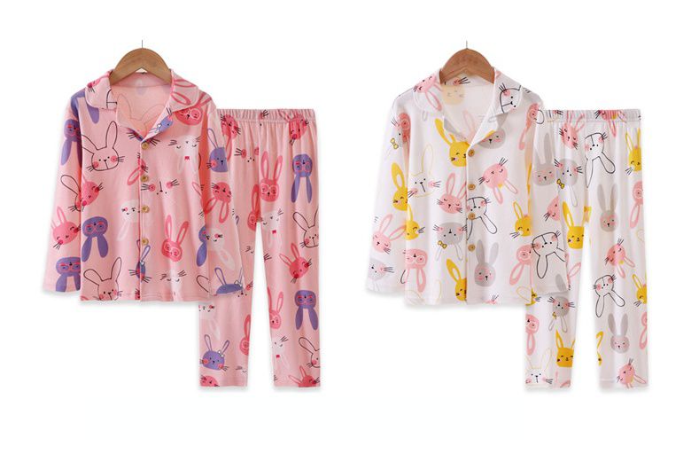 MAMDADKIDS - 純棉排扣睡衣套裝-恐龍世界-麻灰