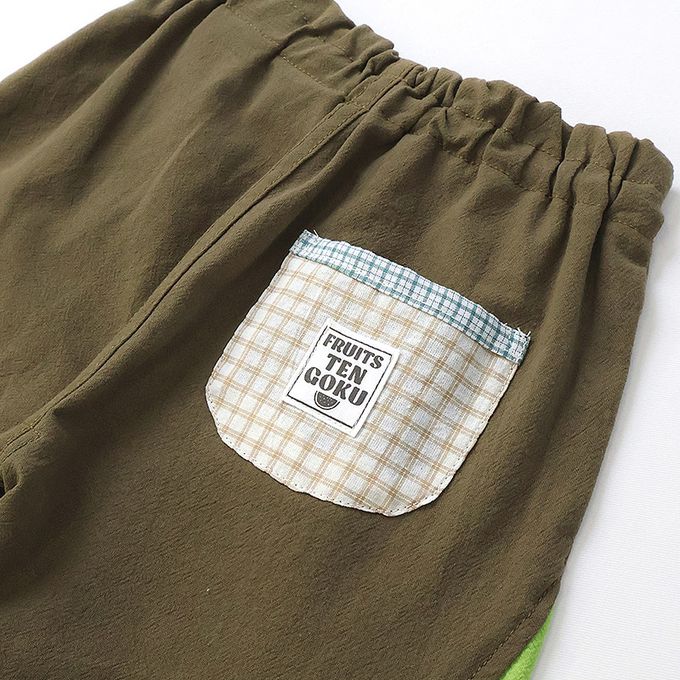 日本 ZOOLAND - 100%棉 水果切片印花舒適短褲-西瓜