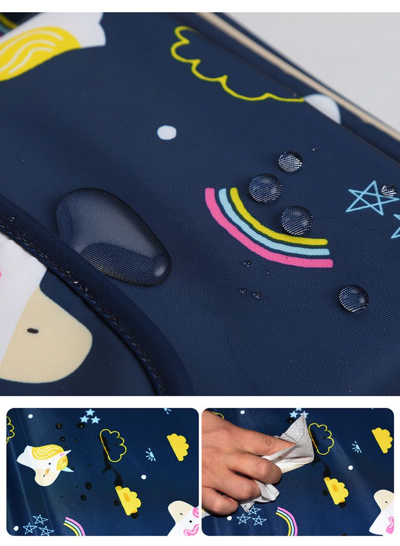 insular - 防水防污多功能大容量手提包/媽媽包/待產包-清新葉片-綠色 (39x12.5x29cm)