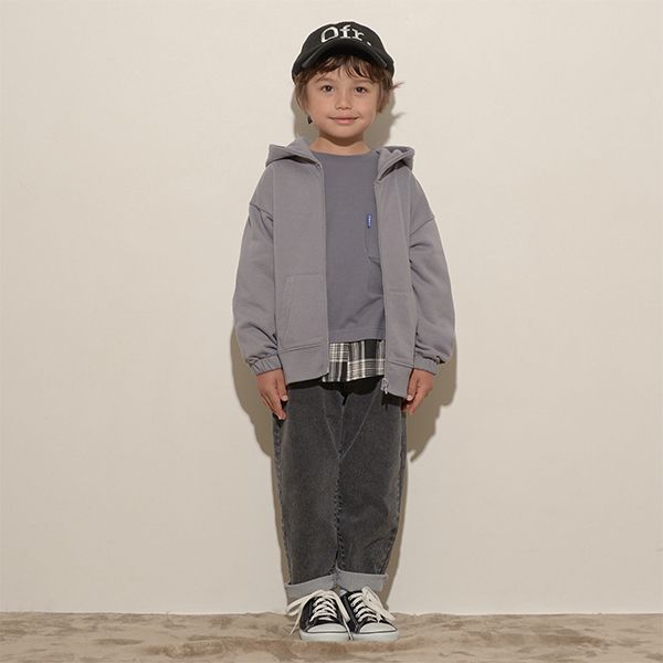 日本 b-ROOM - 簡約百搭連帽運動外套-素色-灰綠