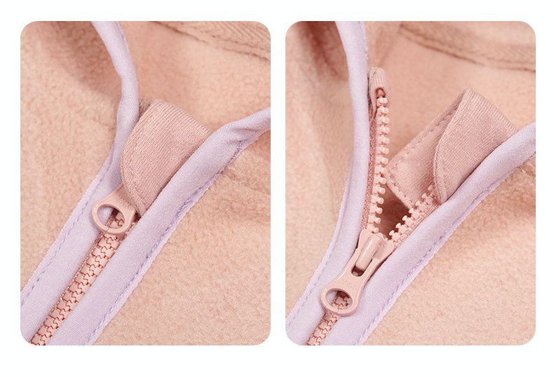 Minizone - 搖粒絨連帽拼色長袖外套-太空兔兔-黃+綠