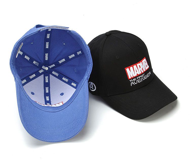 卡通英雄兒童棒球帽-英文字母-藍色