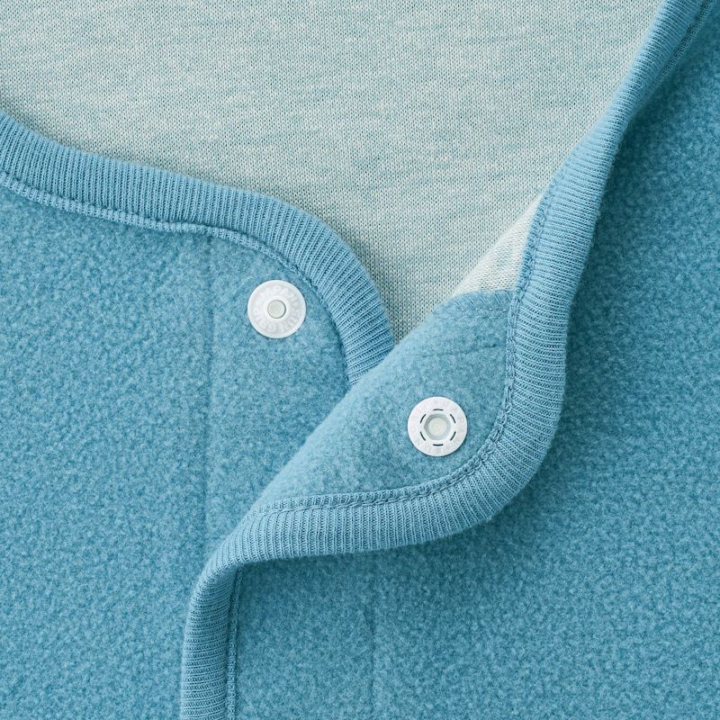 日本千趣會 - GITA 刷毛保暖防踢被/背心-素色-淺軍綠