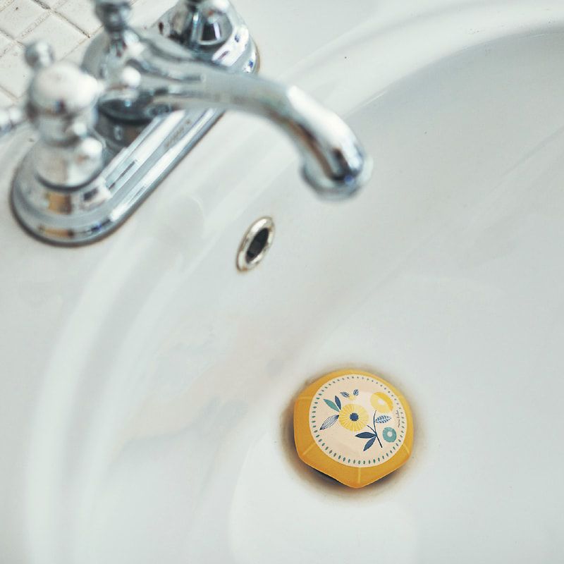 日本千趣會 - 日本製 [抗菌加工] 有田燒陶瓷排水孔蓋-mini labo繽紛 (6.5x2.7cm)