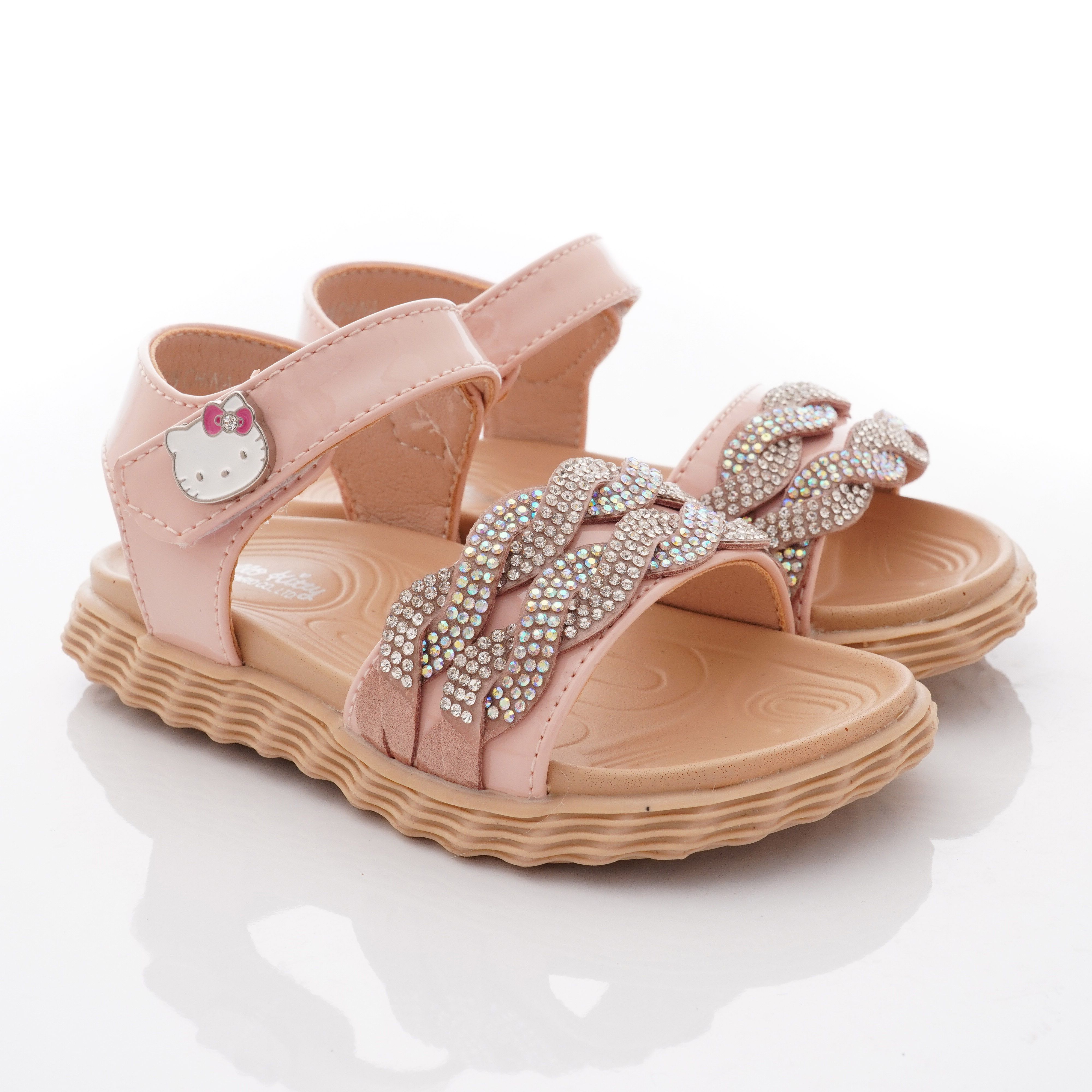 HELLO KITTY - 專櫃晶亮氣質涼鞋款(小童段)-粉