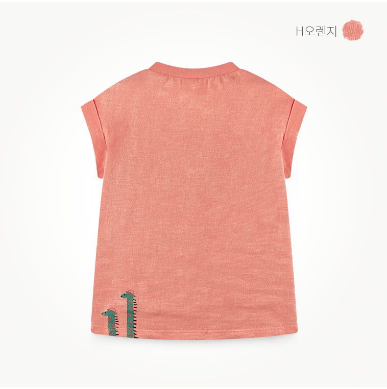 韓國 milk mile - 波點長頸鹿純棉T-綠