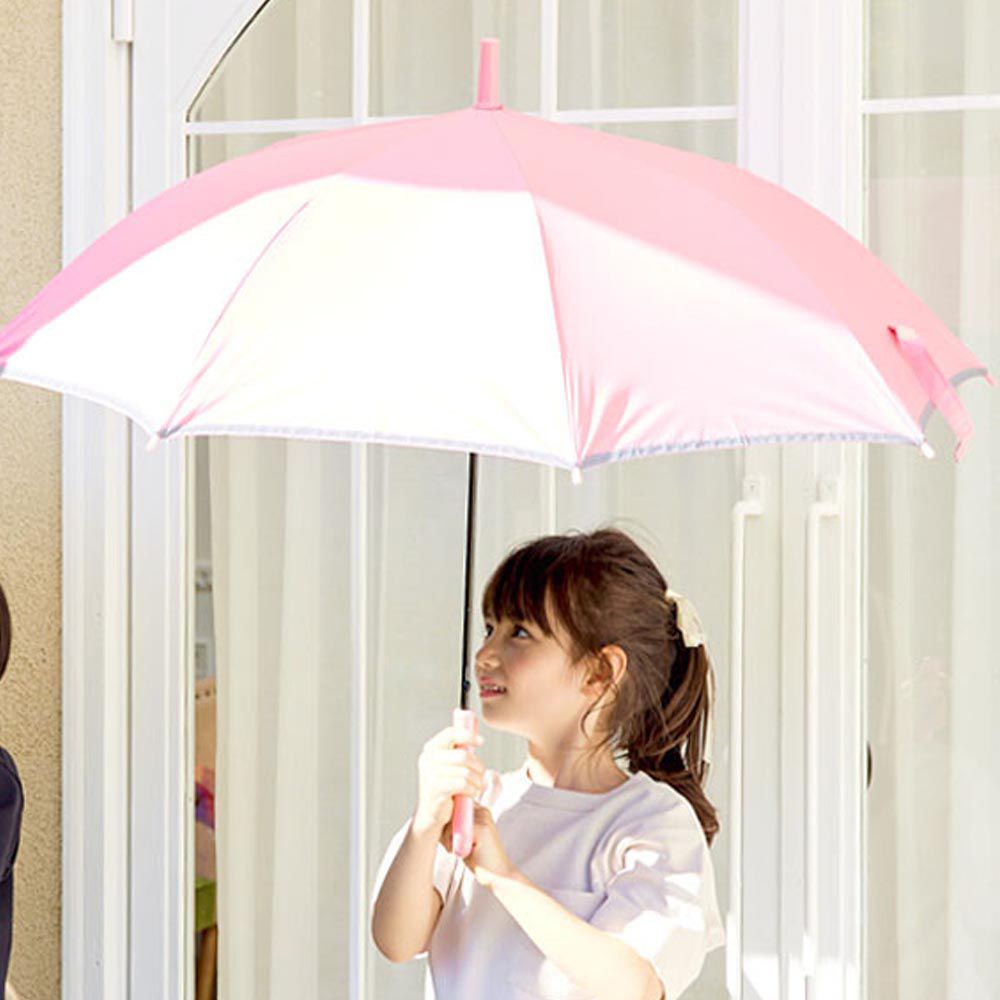 日本中谷 - 抗UV 99%遮光晴雨兩用兒童直傘-素色-粉紅 (50cm(身高115-125cm))
