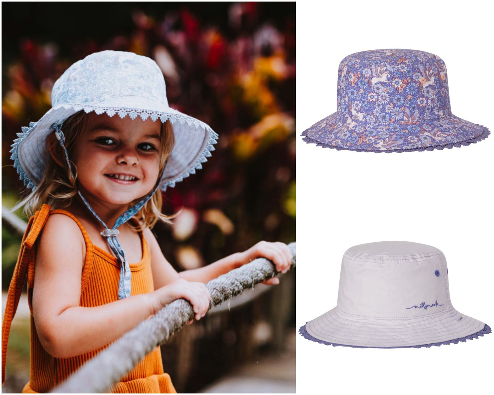 UPF50+防曬 ☀ 澳洲 Millymook & Dozer 雙面遮陽帽