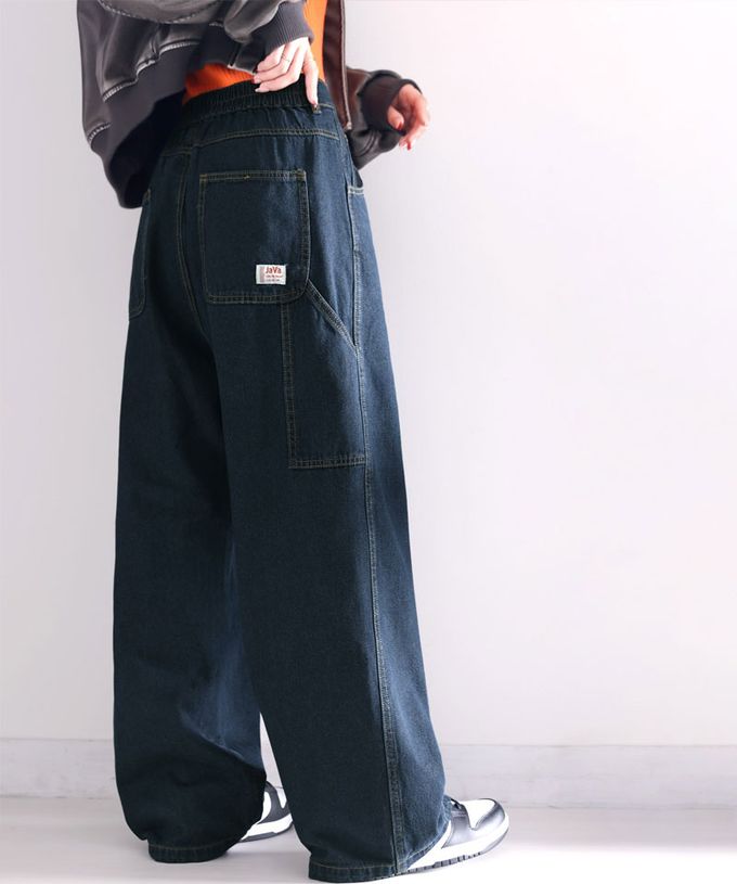 日本 Classical Elf - 超顯瘦厚磅百搭直筒褲-丹寧黑