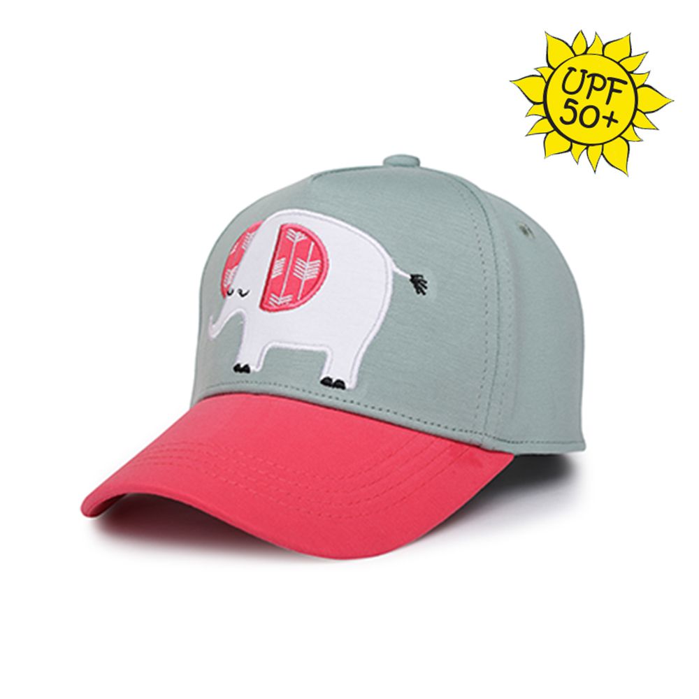 加拿大 flapjackkids - 防曬透氣棒球帽-大象