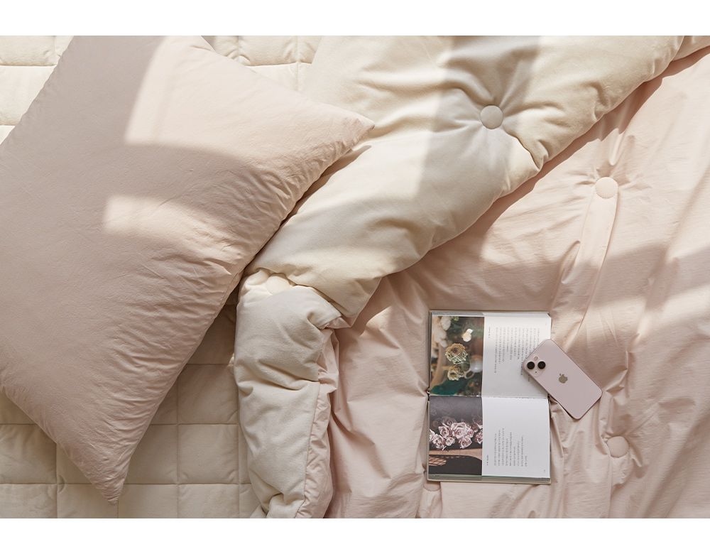 韓國 Maatila - 高密度60支棉舒柔超細纖維棉被(冬被)-草莓拿鐵