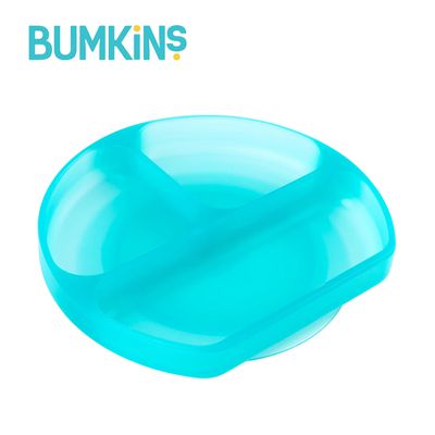 美國 Bumkins - 寶寶矽膠餐盤 果凍系列-果凍藍