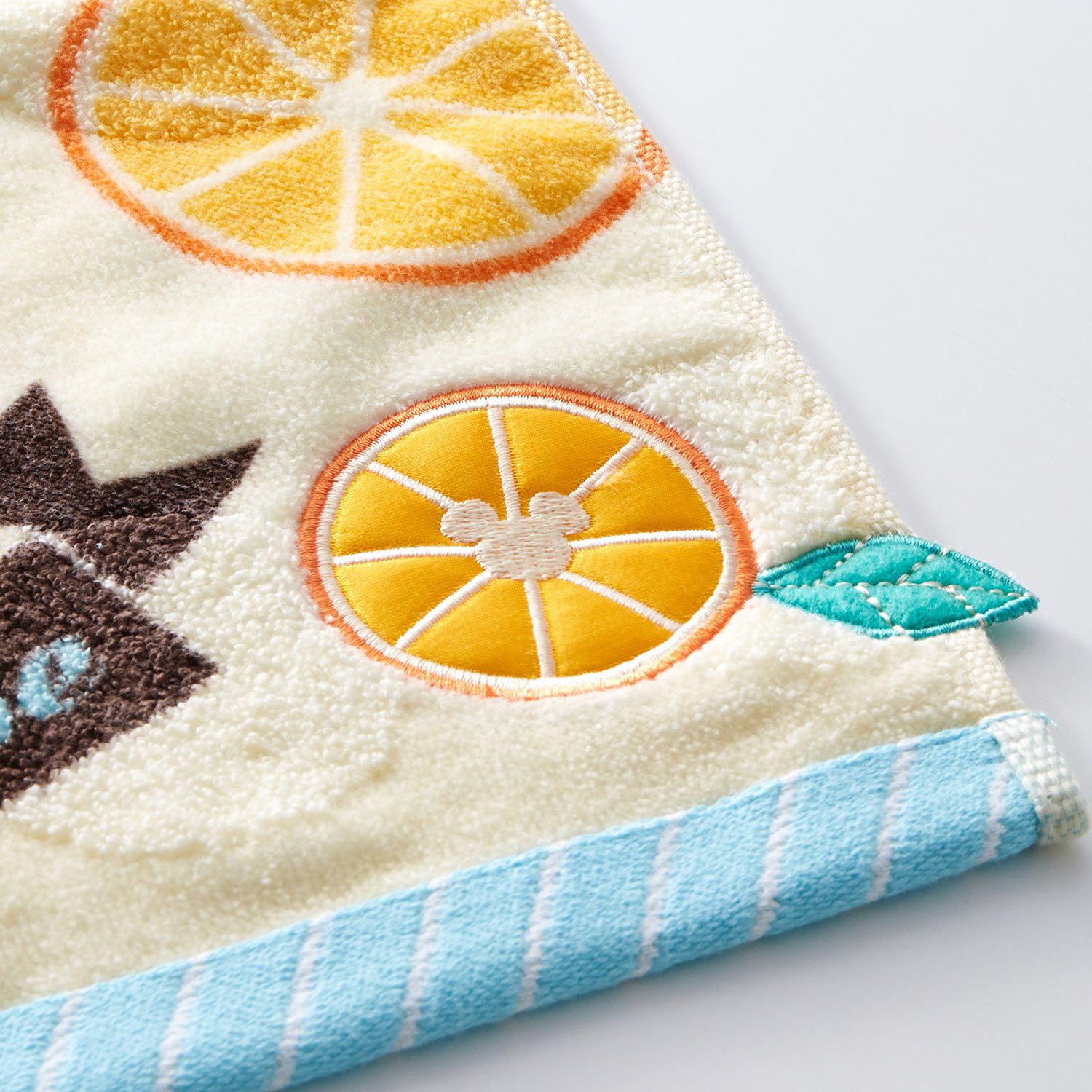 日本千趣會 - 迪士尼 純棉方巾-清爽柑橘米奇 (34x36cm)