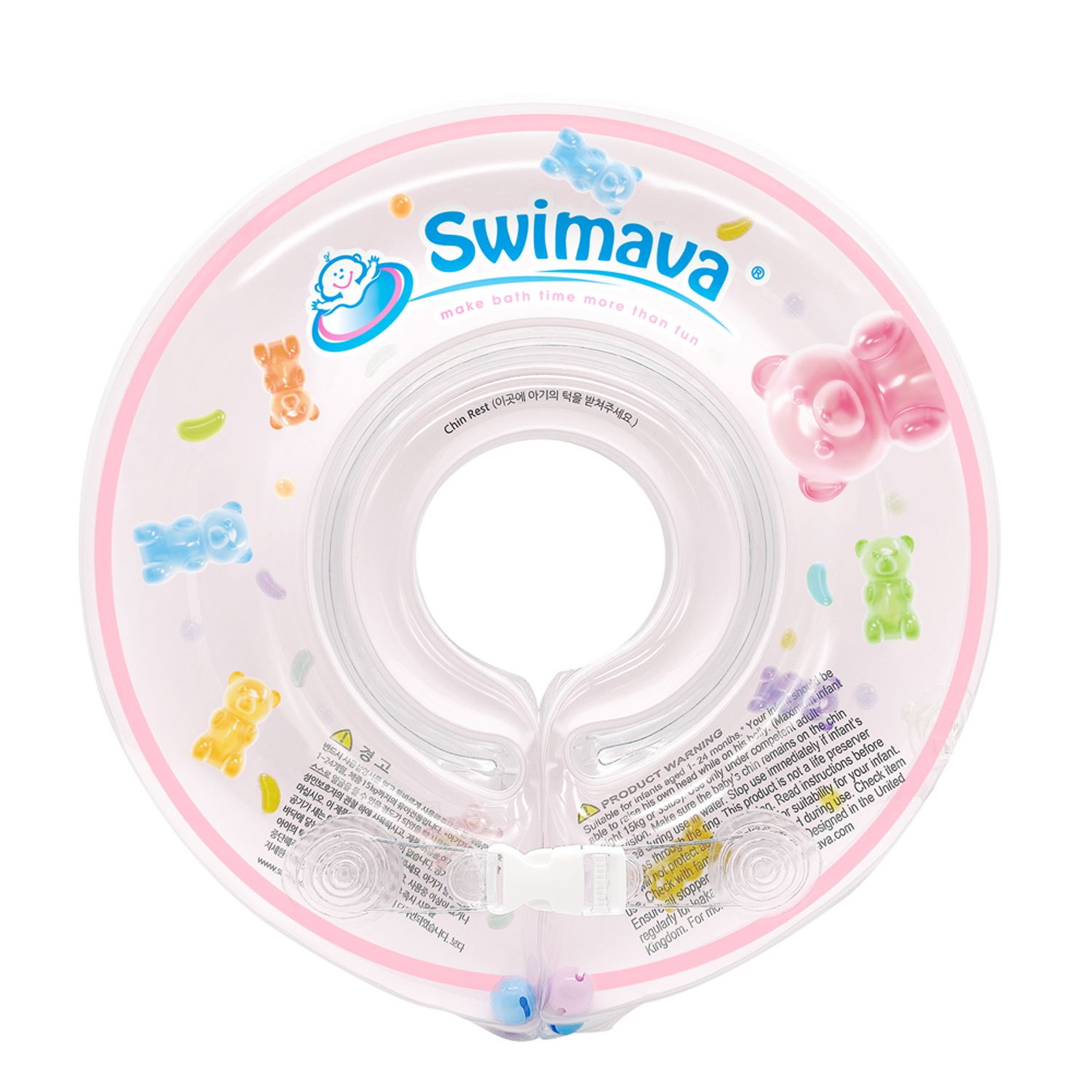 Swimava - G1嬰兒游泳脖圈-軟糖熊-1-18個月，13kg以內