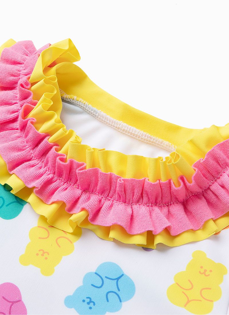 韓國 OZKIZ - 抗UV防曬兒童泳裝-三件組-熊熊軟糖