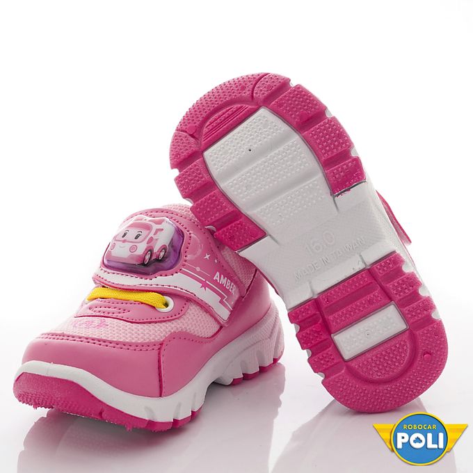 台灣製波力電燈運動童鞋(中小童段)-運動鞋-粉