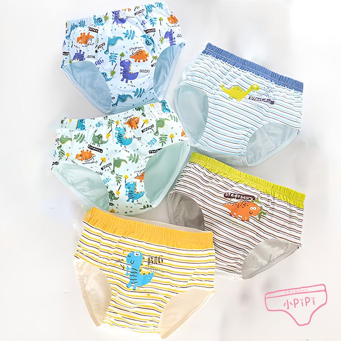 小 pipi - 純棉兒童三角內褲5件組_男童-恐龍星球