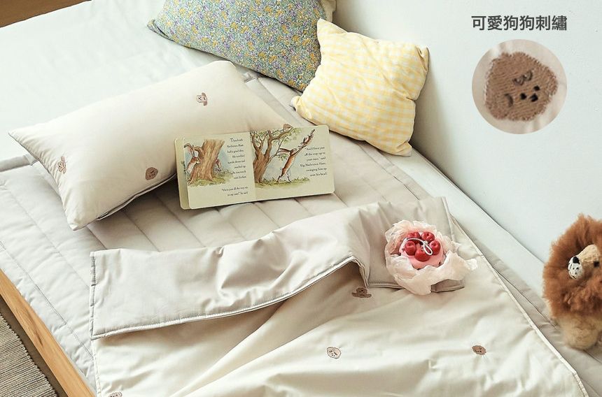 韓國 Prielle - 純棉分離式睡袋(無拉鍊)-萌萌動物-附防水睡袋收納袋