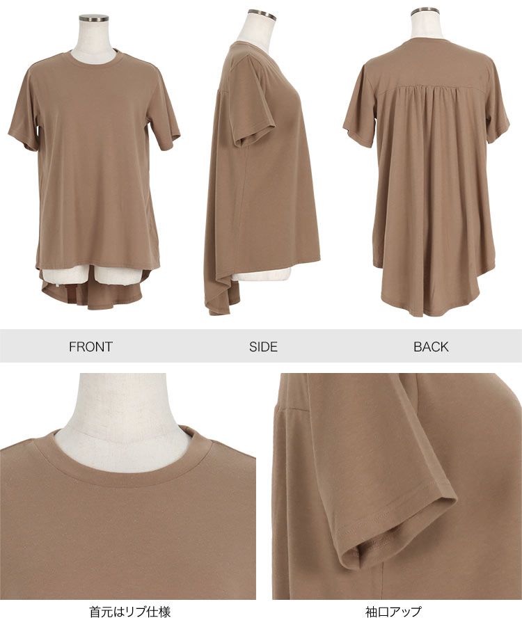 日本 Kobe Lettuce - 圓領柔軟修身短袖上衣-水藍