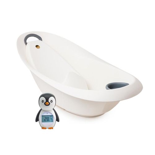 丹麥 mininor - 寶寶浴缸/澡盆-附新生兒浴架+企鵝溫度計