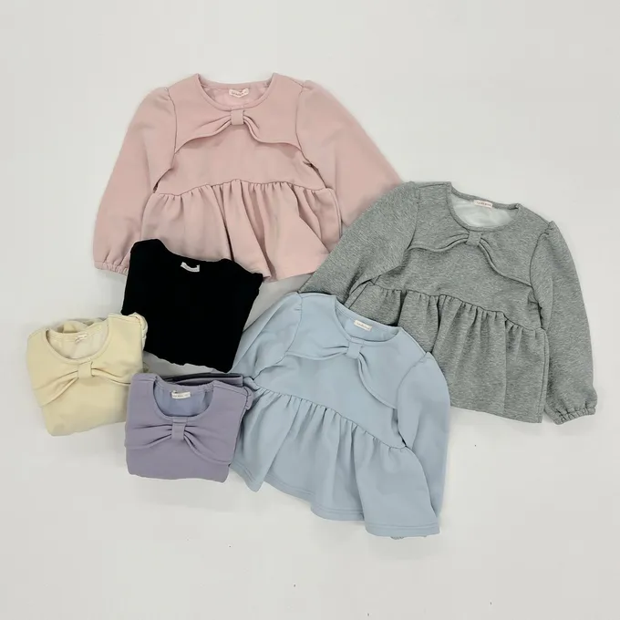 日本 Lycee mine - 胸前蝴蝶結領荷葉上衣-紫