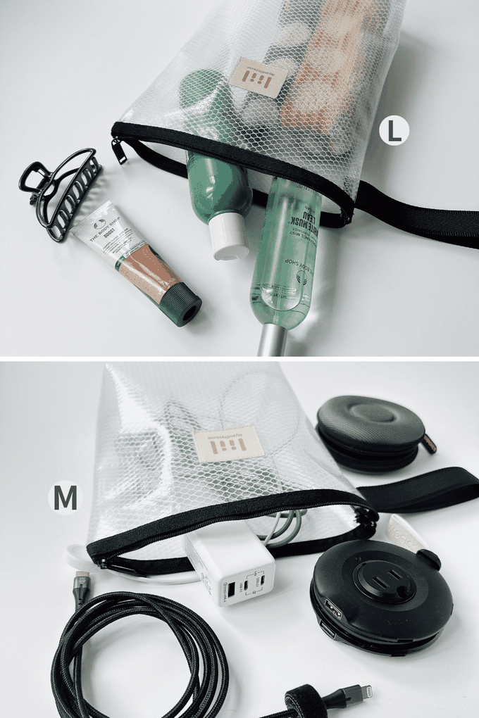 理理 liil - 霧透隨行立立袋-黑 (2入組)-XL