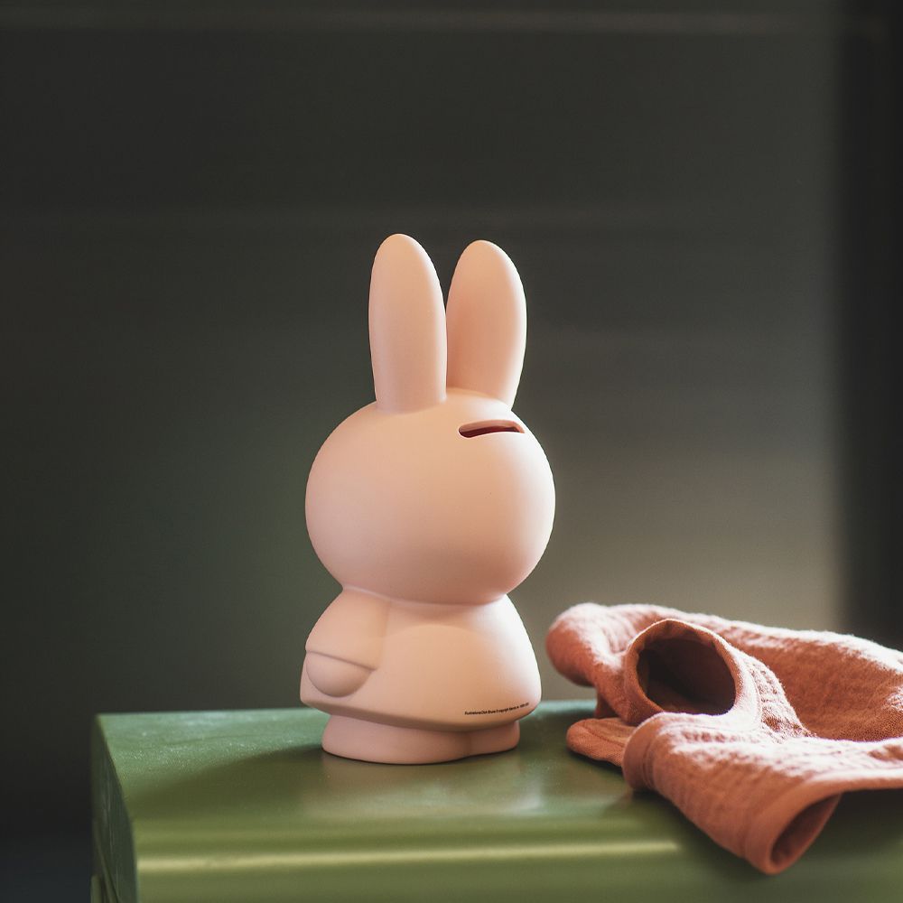 Miffy米菲兔莫蘭迪公仔存錢筒(中號)-淺粉色