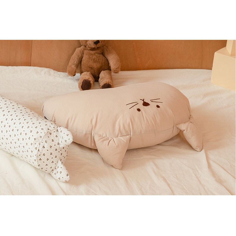 正韓Hello HiZoo - 純手工製動物造型純棉柔感兒童枕/防蟎枕/透氣枕/健康枕-Hi Cat貓貓