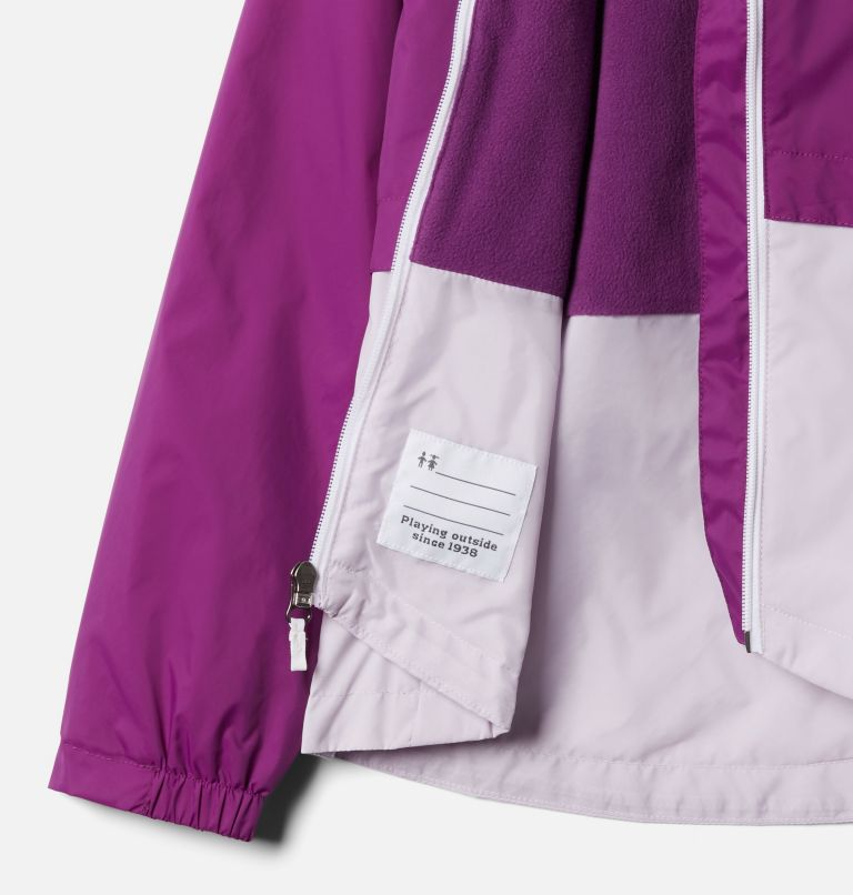 Columbia - 兒童內刷毛防風防水外套-Plum, Pale Lilac 紫色