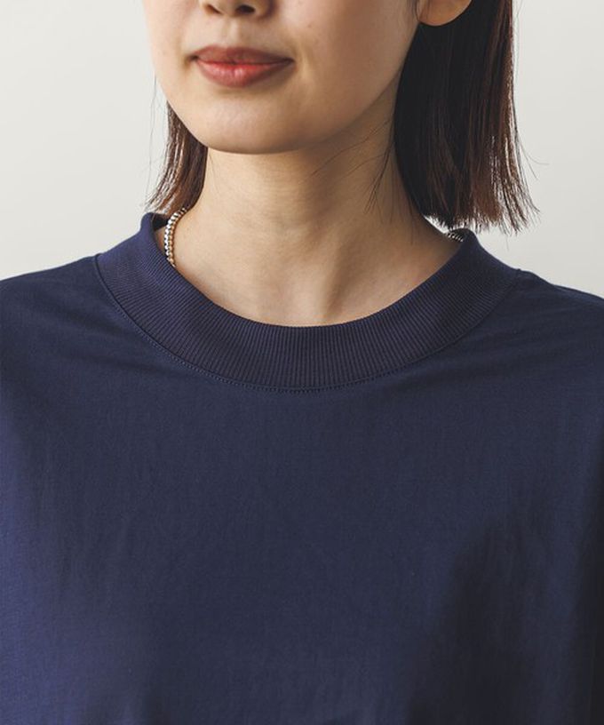 日本 Sans Souci 34+ - 接觸涼感 圓弧百搭法式袖上衣-白